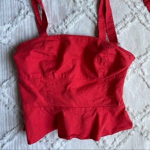 GIANNI BINI RED CROP TOP SIZE 2